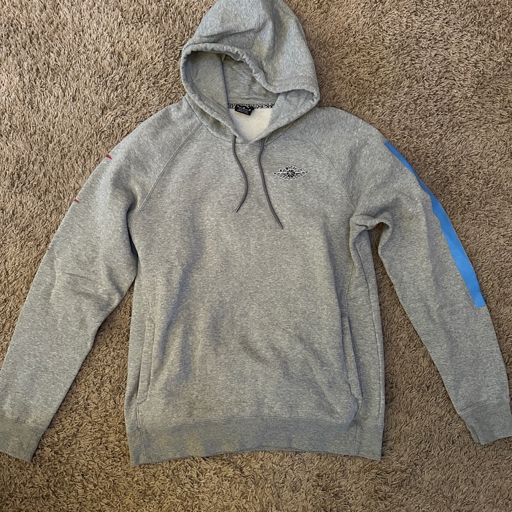 Nike Air Jordan Chicago City fleece Gray Hoodie sz L